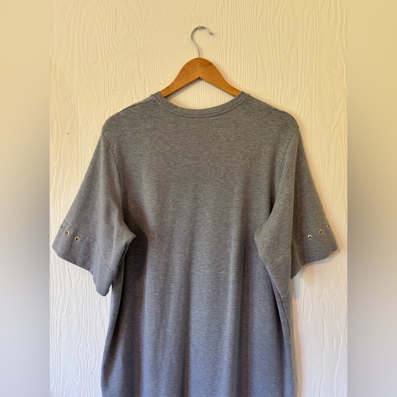 Mother of Pearl No Frills Grey Organic Cotton T Shirt Jersey Maxi Midi Dress - Picture 5 of 10